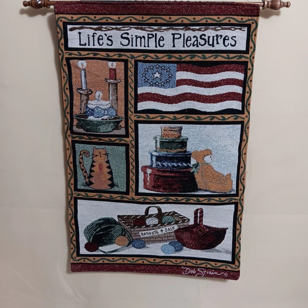 Debra Strain Wall Tapestry "Life's Simple Pleasures''
